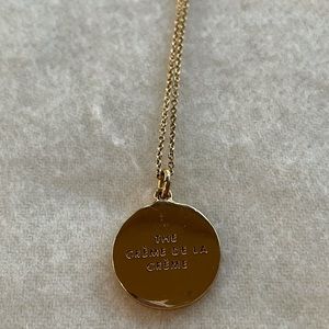 Kate Spade “créeme de la créeme” pendant gold necklace